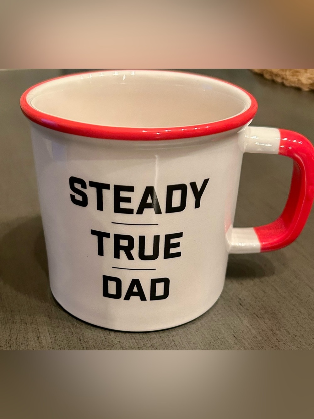 Hallmark White and Red 'Steady True Dad' Ceramic Mug